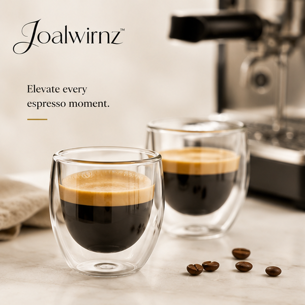 Joalwirnz™ Double-Wall Glass Espresso Cup Set