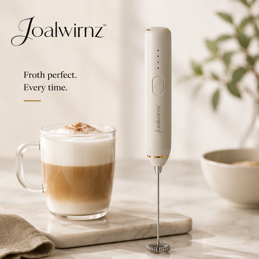 Joalwirnz™ Soft-Touch Electric Milk Frother Wand